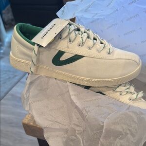 Tretorn Nylite White and Green Sneakers Classic Style